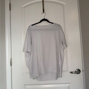Lululemon White Relaxed Fit Pima Cotton Tee Size 12